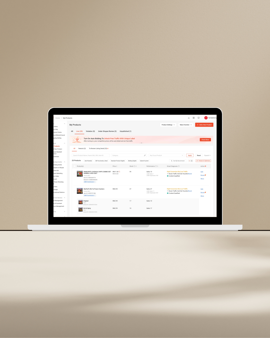 change photo here - shopee portfolio