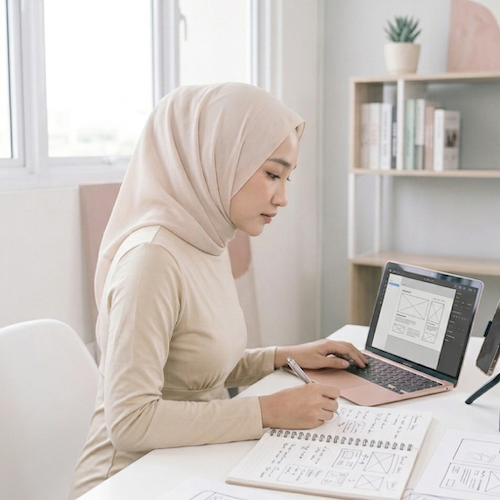 Landing page design workspace