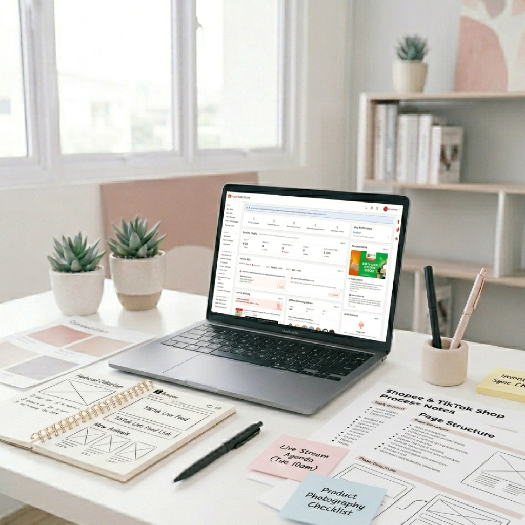 Online shop setup visual